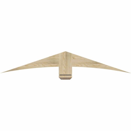Ekena Millwork Bellingham Rough Sawn Timber Gable Bracket, Douglas Fir, 60"W x 10"H x 2"D x 6"F, 4/12 Pitch GBW060X10X0206BEL00RDF